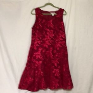 Red Dress with flirty hem line